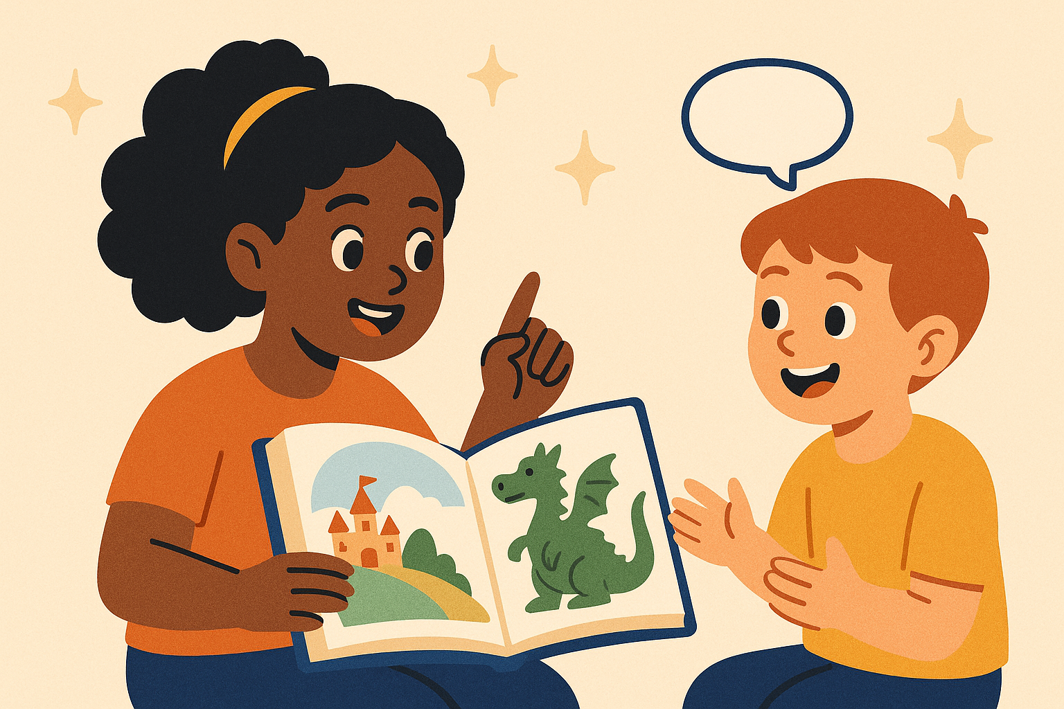 Best Practices for Interactive Storytelling with Children - BEST PRACTICES research illustration